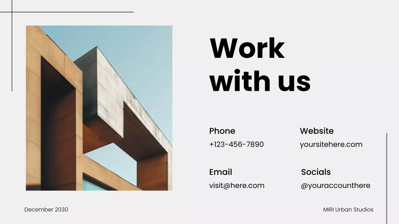 Grey Modern Architecture Portfolio Presentation