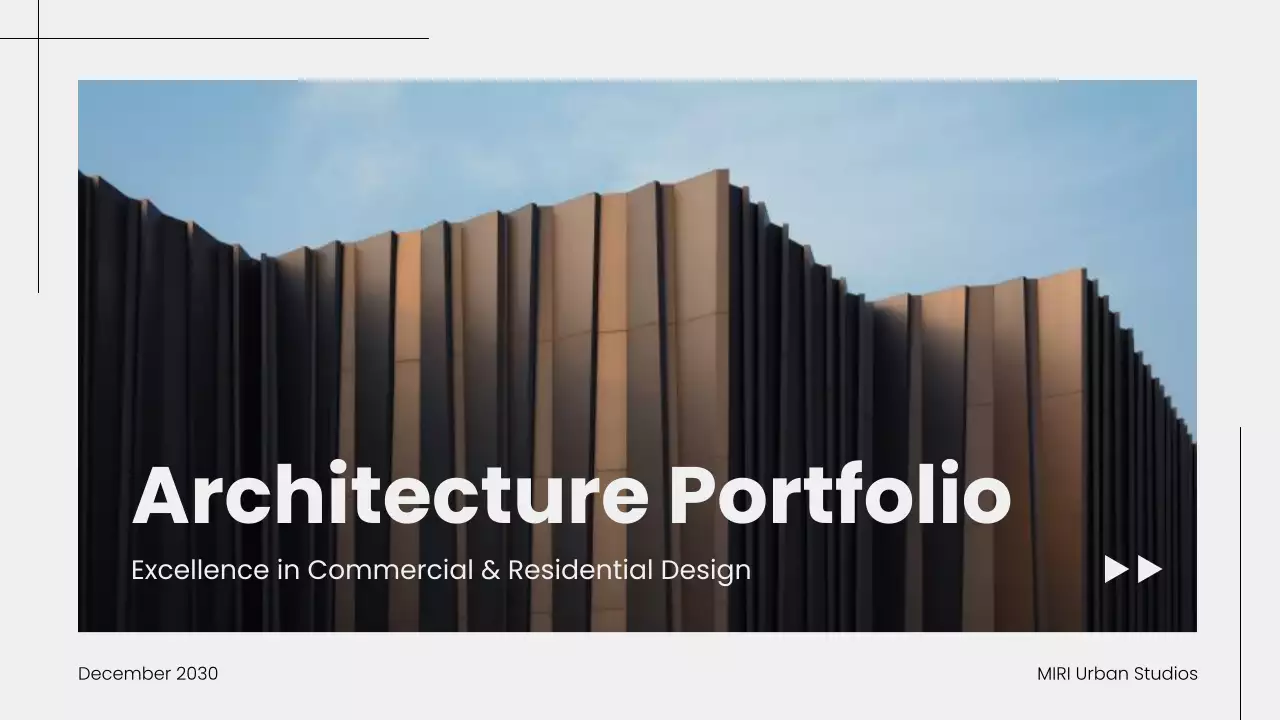 Grey Modern Architecture Portfolio Presentation