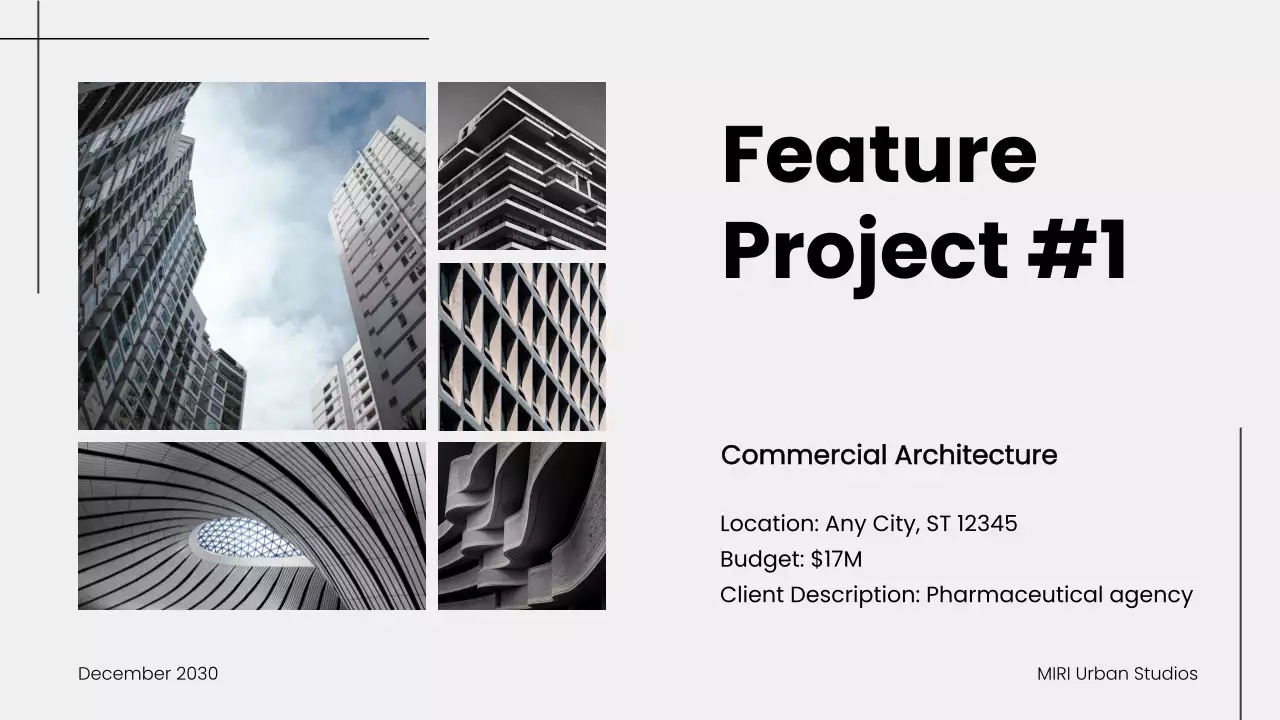 Grey Modern Architecture Portfolio Presentation
