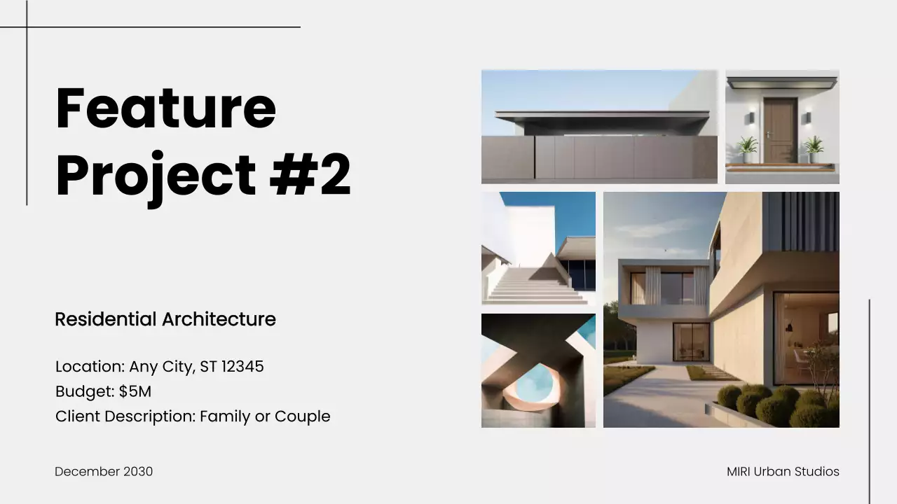 Grey Modern Architecture Portfolio Presentation