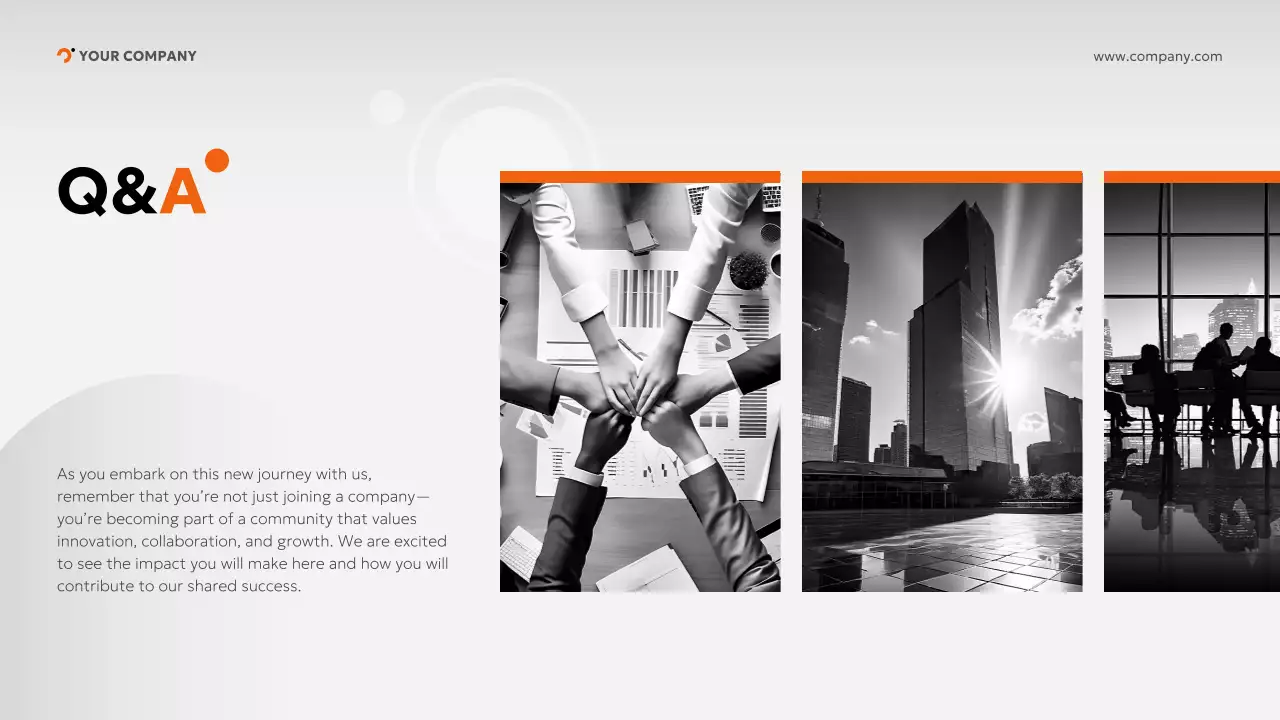orange modern onboarding guide