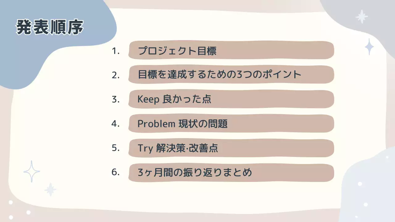 ベージュ シンプル プロジェクト プレゼンテーション