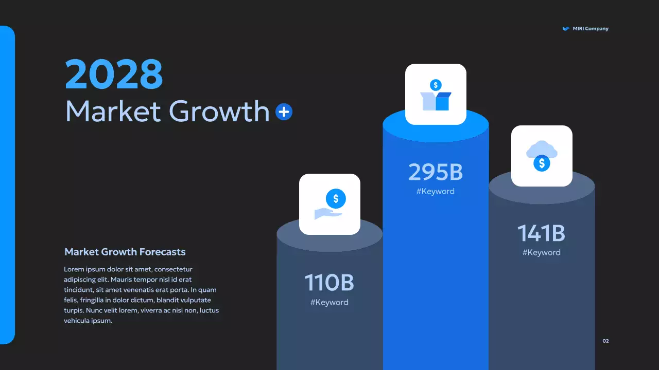 블루 모던 데이터 분석 프레젠테이션