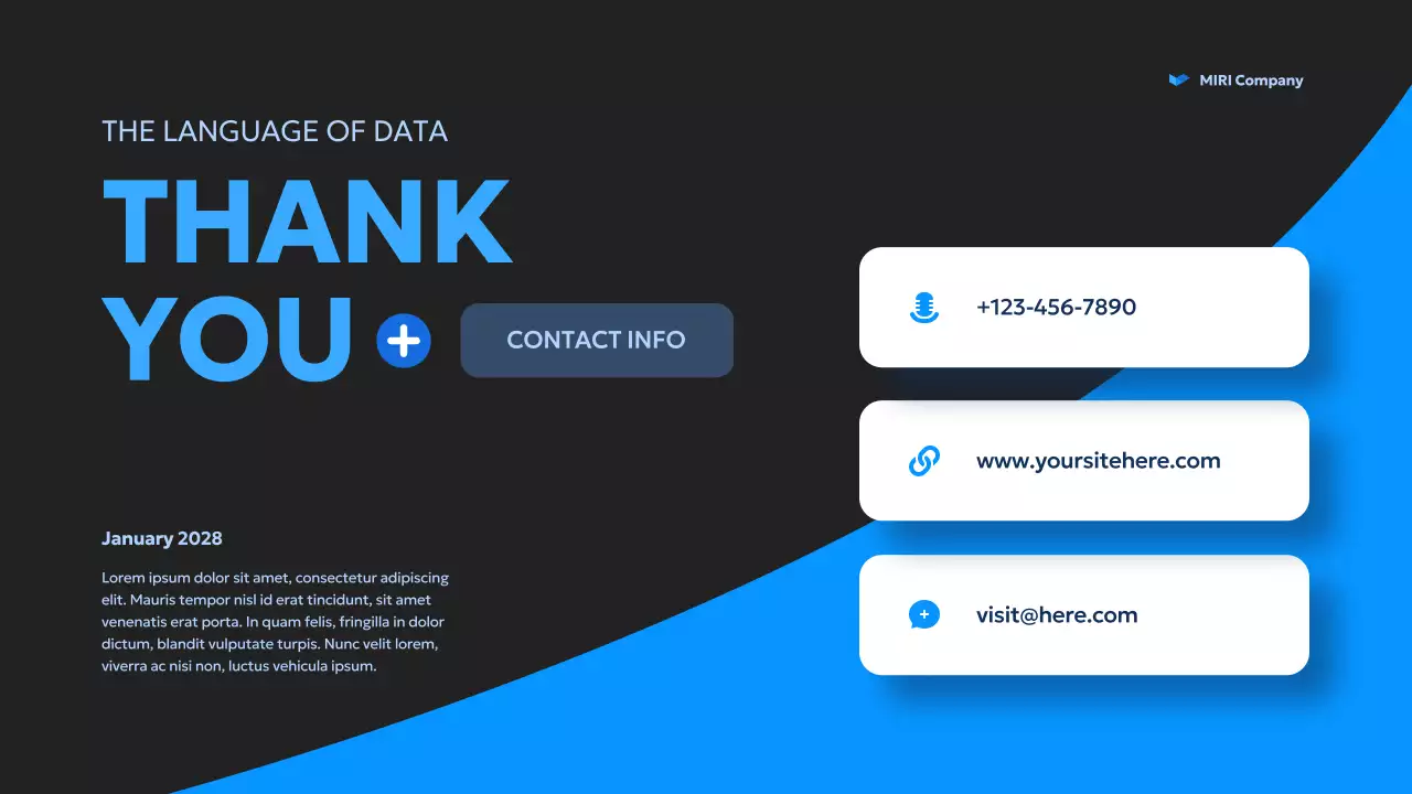 블루 모던 데이터 분석 프레젠테이션