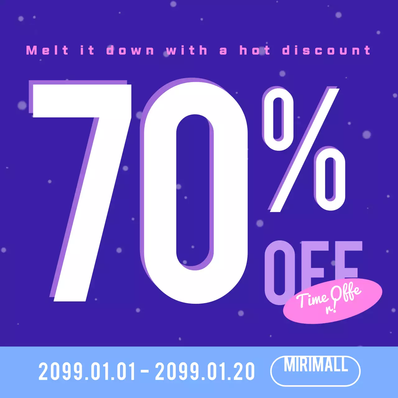 Bài đăng trên mạng xã hội khuyến mại giảm giá thời trang màu tím