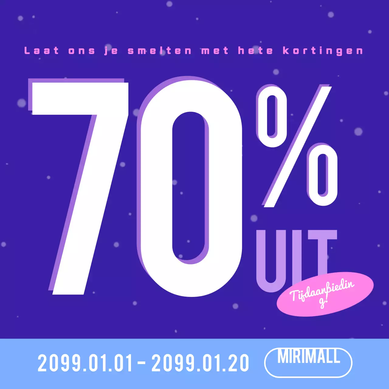 Promoot je marineblauwe moderne uitverkoop