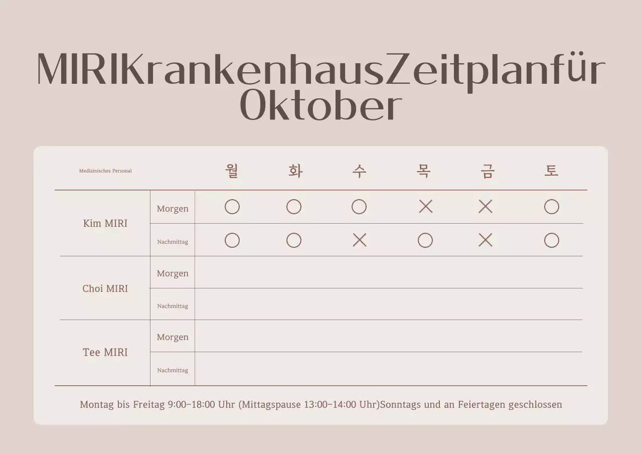 Beige Leitfaden für Termine in der Primärversorgung