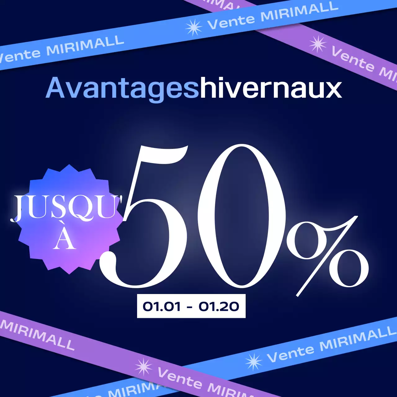 Bleu marine Modern Sale Promotion