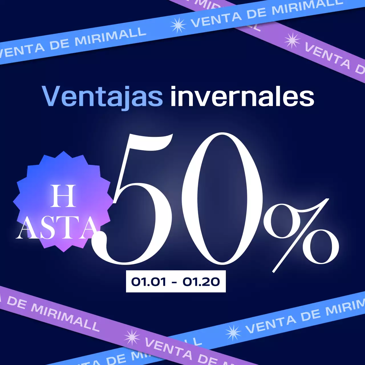 Azul Marino Promoción Venta Moderna