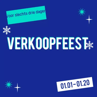 Blue Pop Uitverkoop Promotie