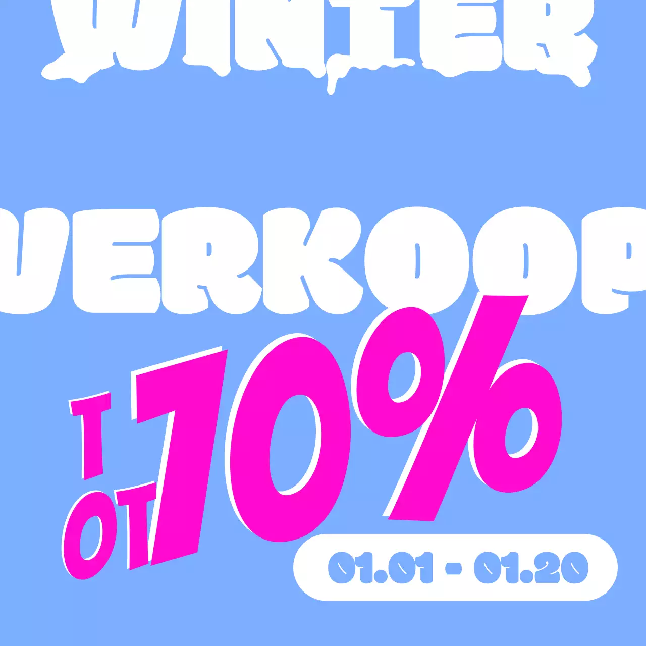 Lichtblauwe pop uitverkoopactie