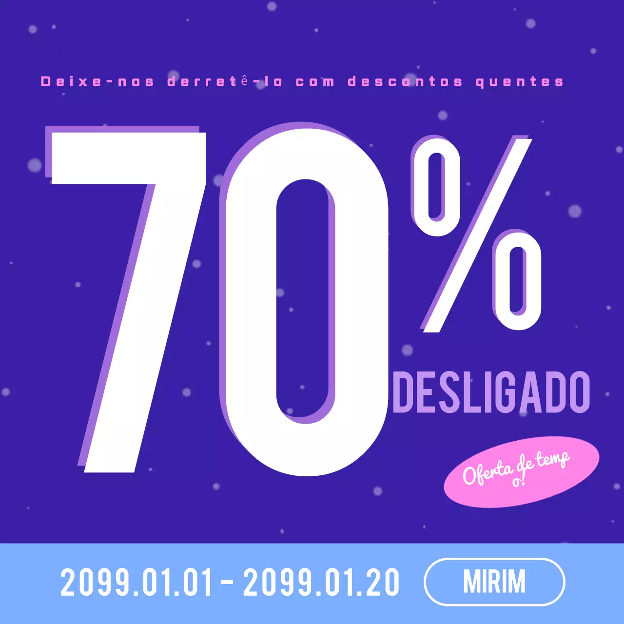 Promover a sua venda moderna azul-marinho