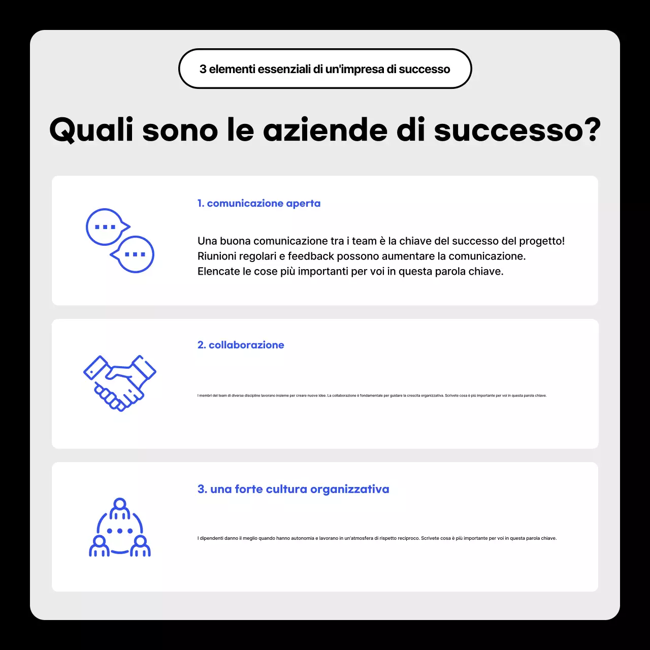 Blu Parlare d'affari moderno