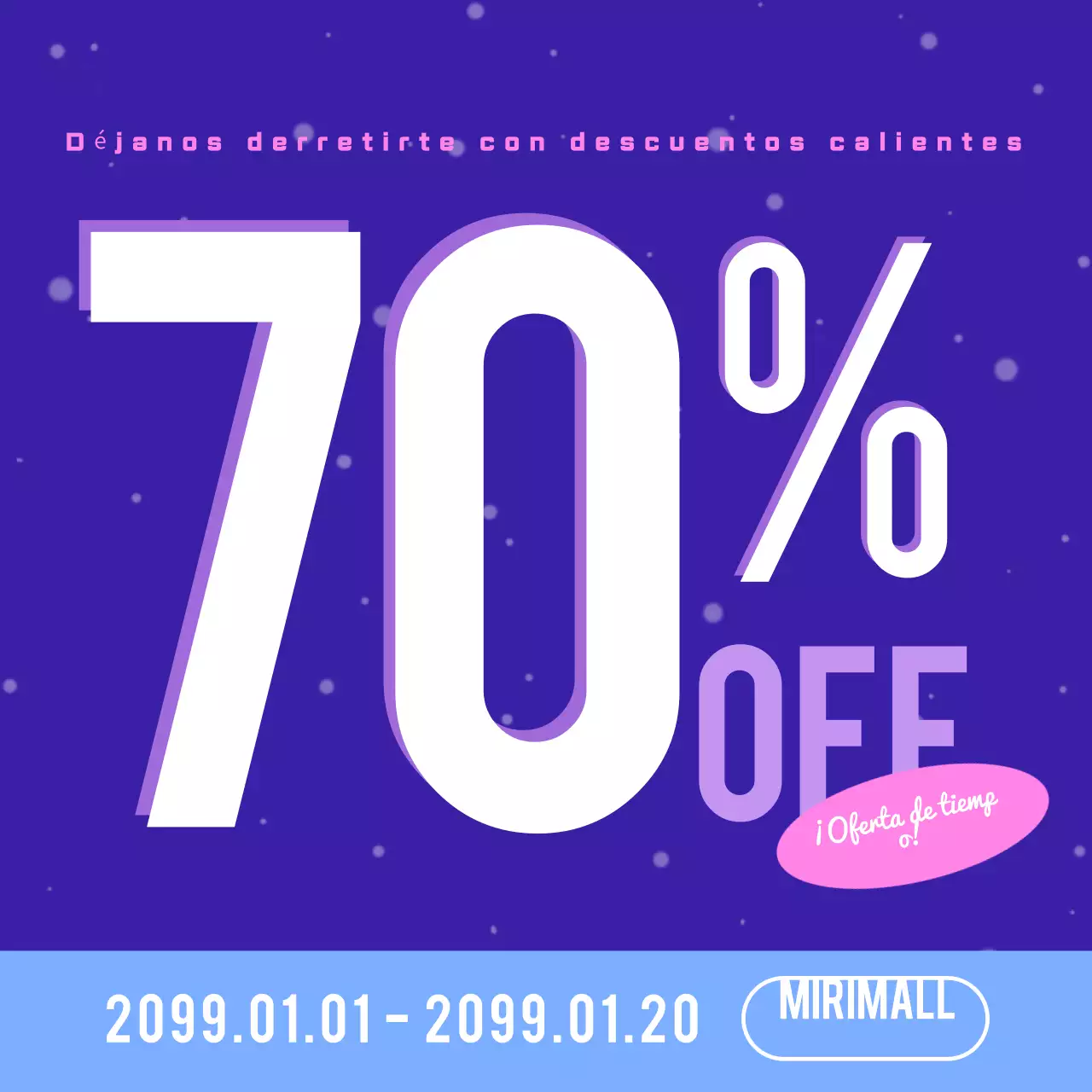 Promociona tu venta moderna azul marino