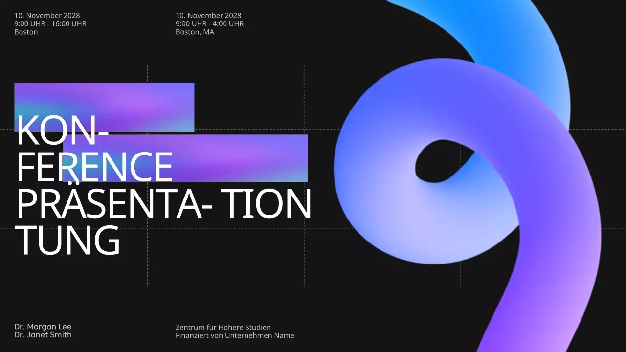 Blau Violett Schwarz Moderne Konferenzankündigung