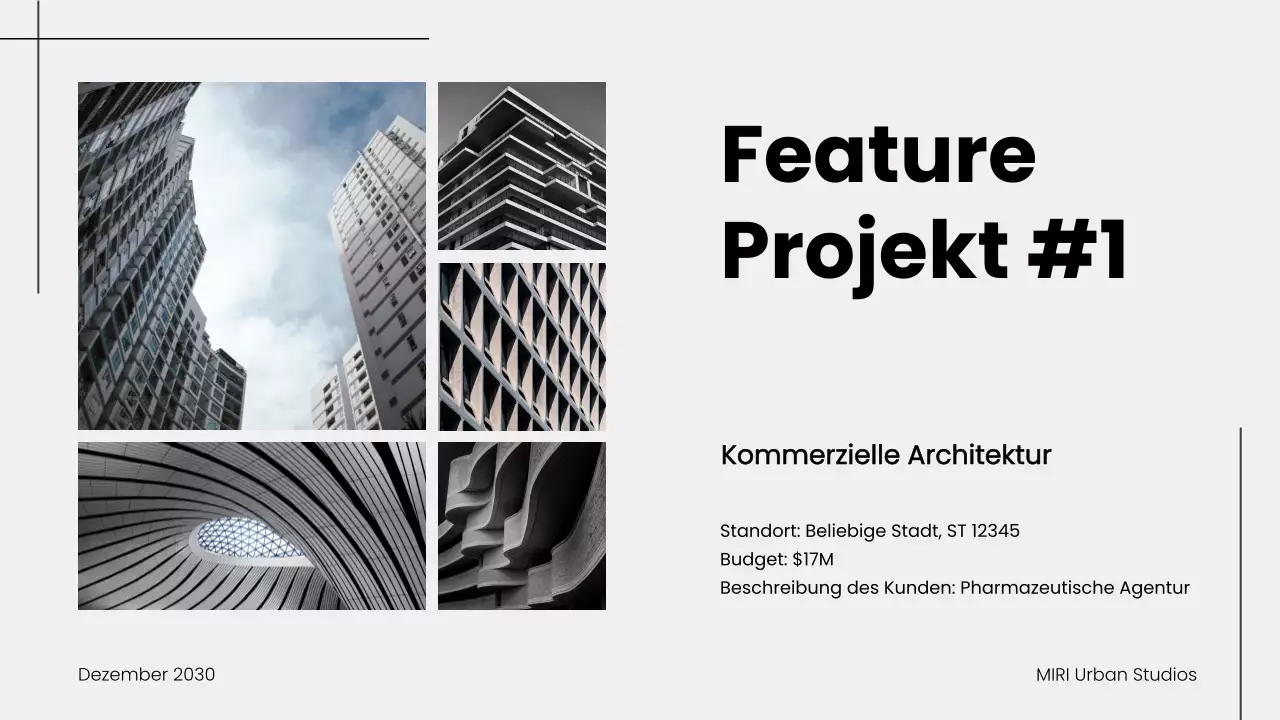 Präsentation des Architekturportfolios