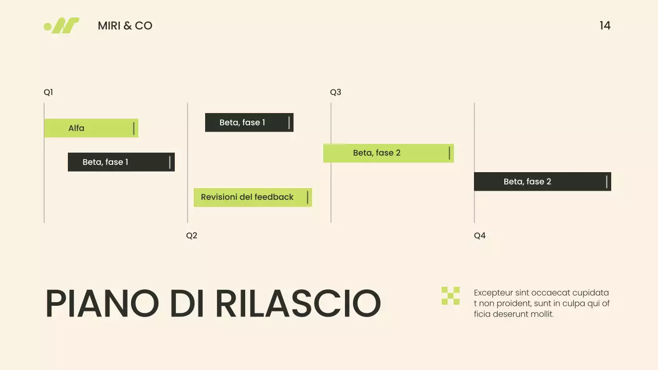 Presentazione della strategia Go To Market verde e beige moderna e minimalista