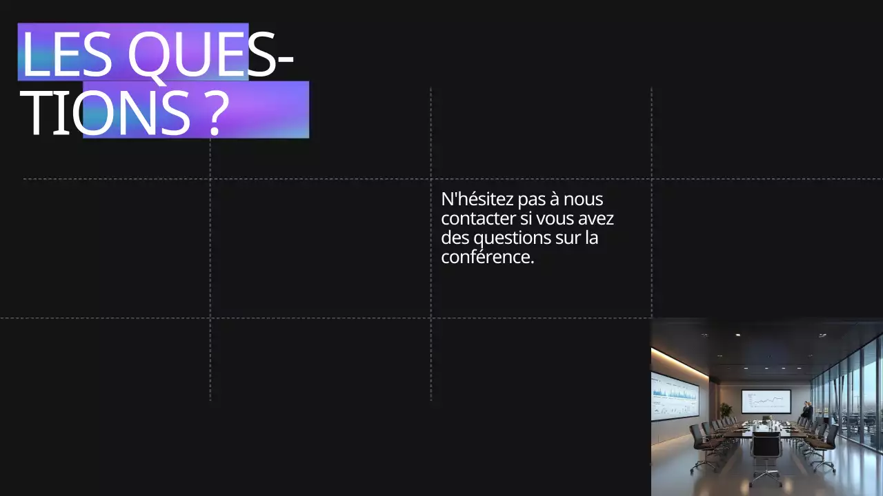 Bleu violet noir Annonce de conférence moderne