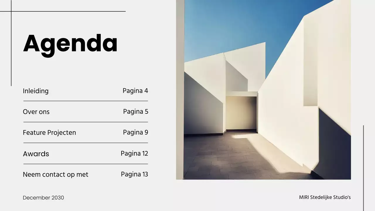 Presentatie architectuurportfolio