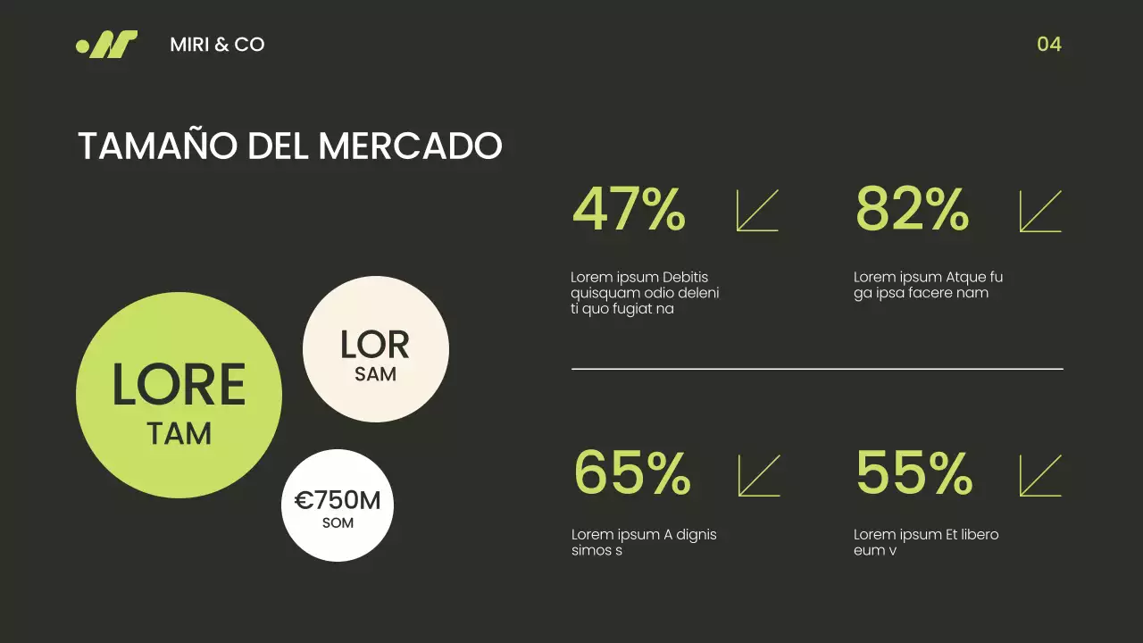 Verde y beige Moderno Minimalista Ir al Mercado Presentación Estratégica