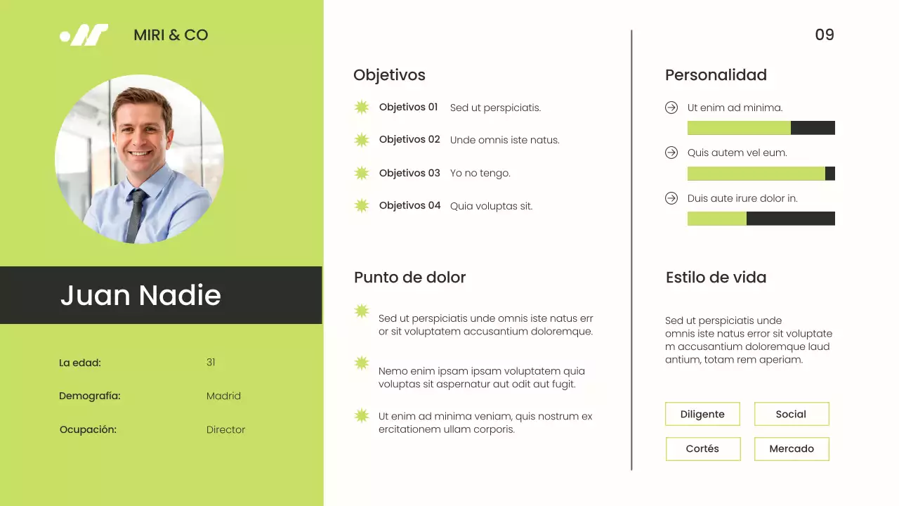 Verde y beige Moderno Minimalista Ir al Mercado Presentación Estratégica