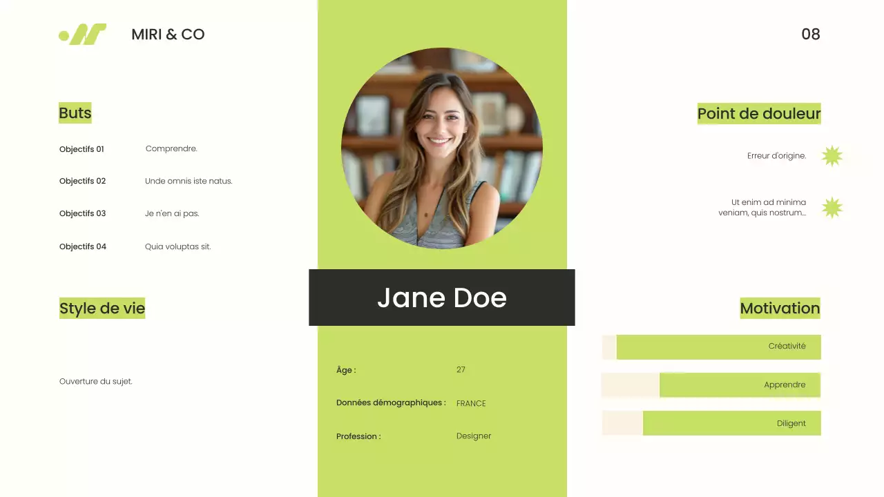 Présentation de la stratégie Go To Market moderne et minimaliste (vert et beige)