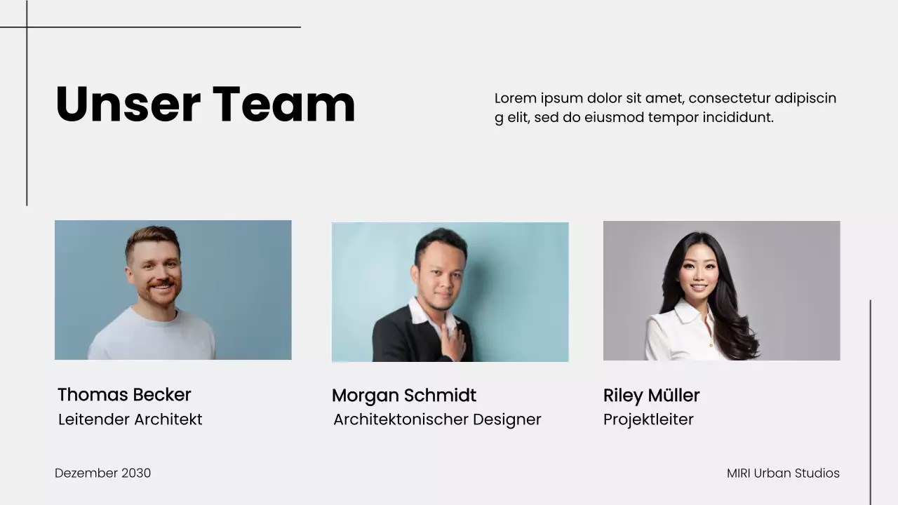 Präsentation des Architekturportfolios