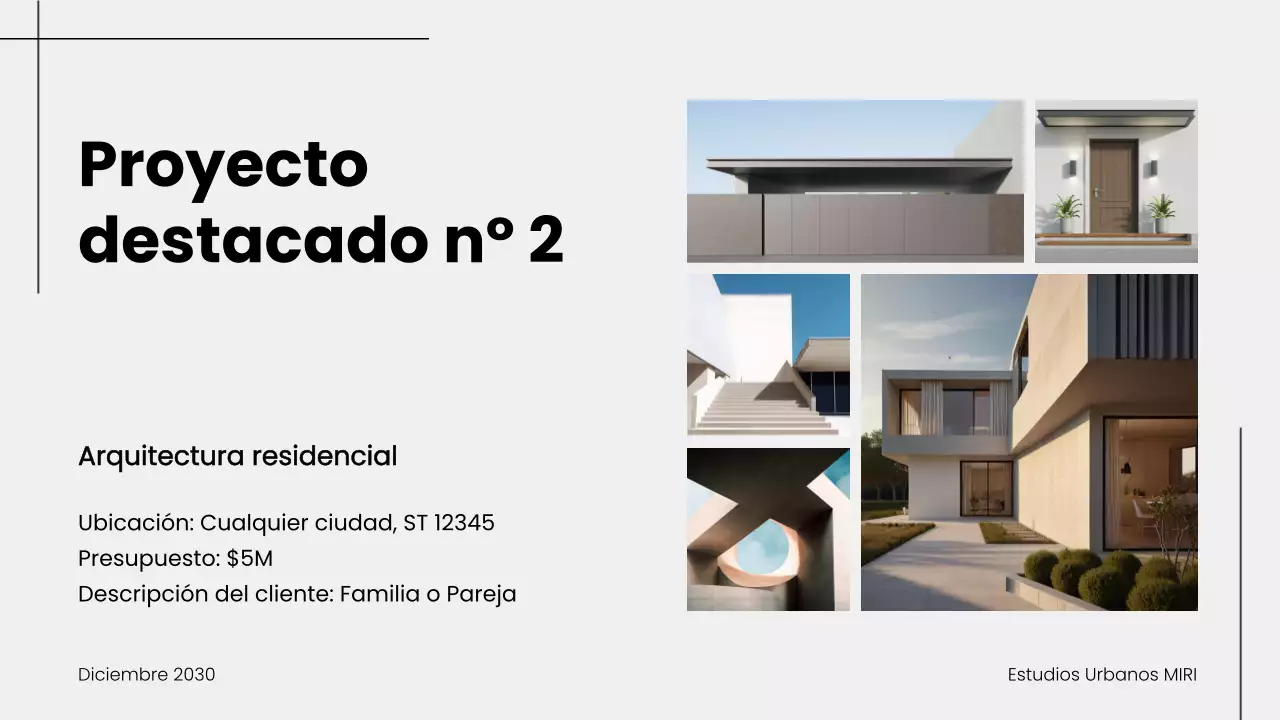 Presentación de la cartera de arquitectura