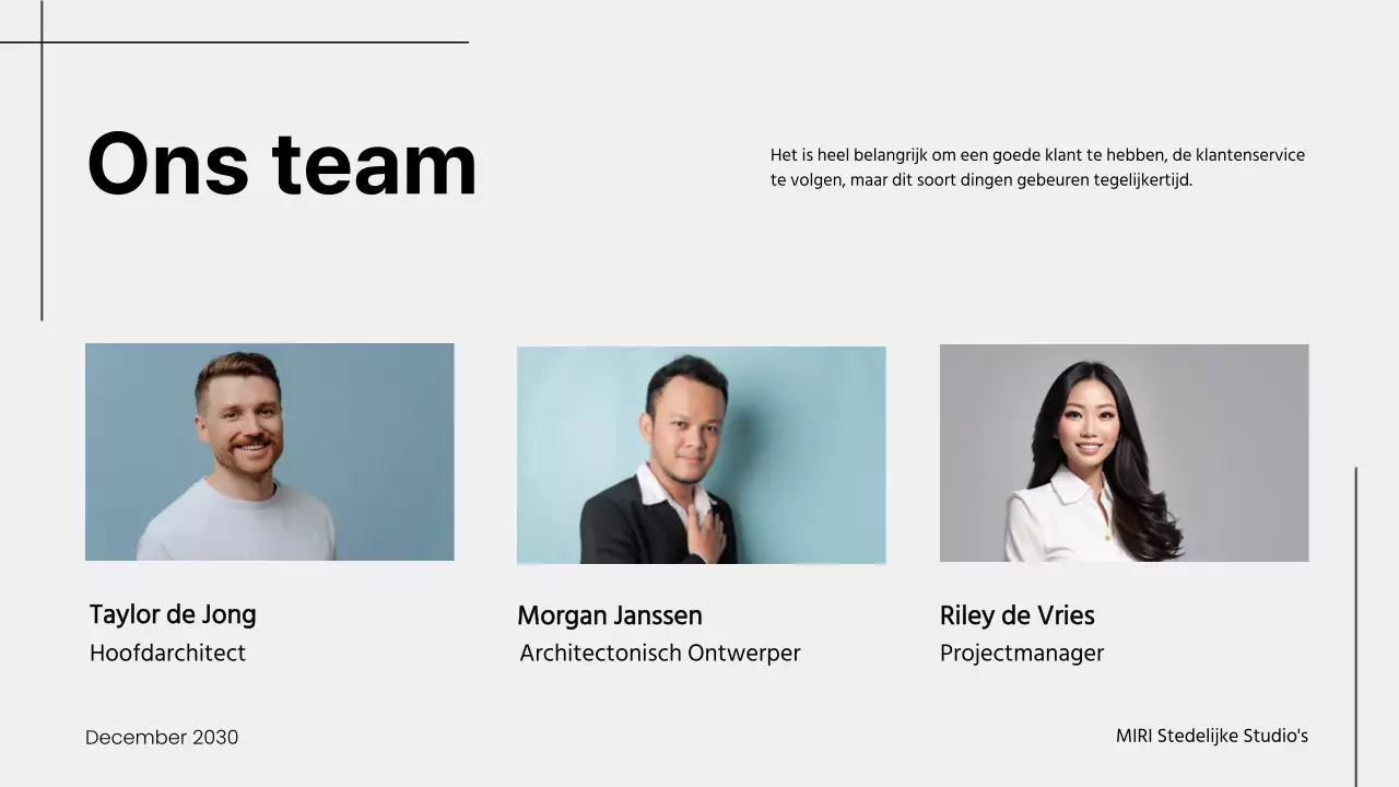 Presentatie architectuurportfolio