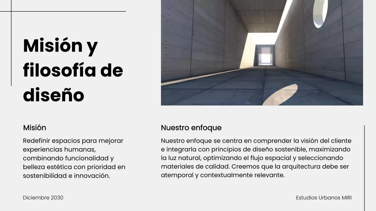 Presentación de la cartera de arquitectura