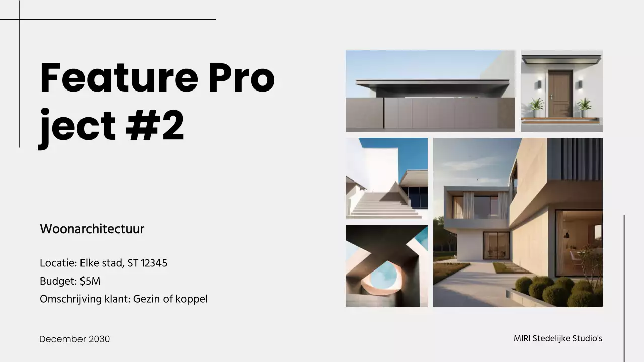 Presentatie architectuurportfolio