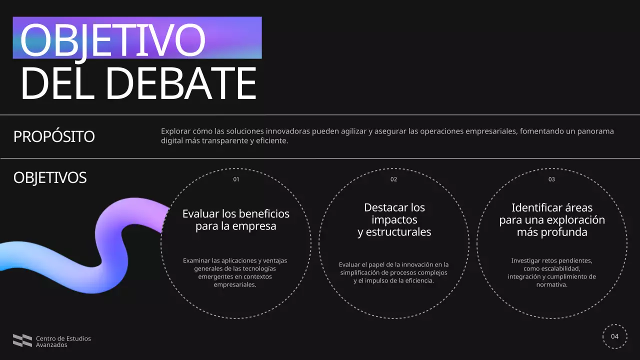 Azul Violeta Negro Conferencia Moderna Anuncio