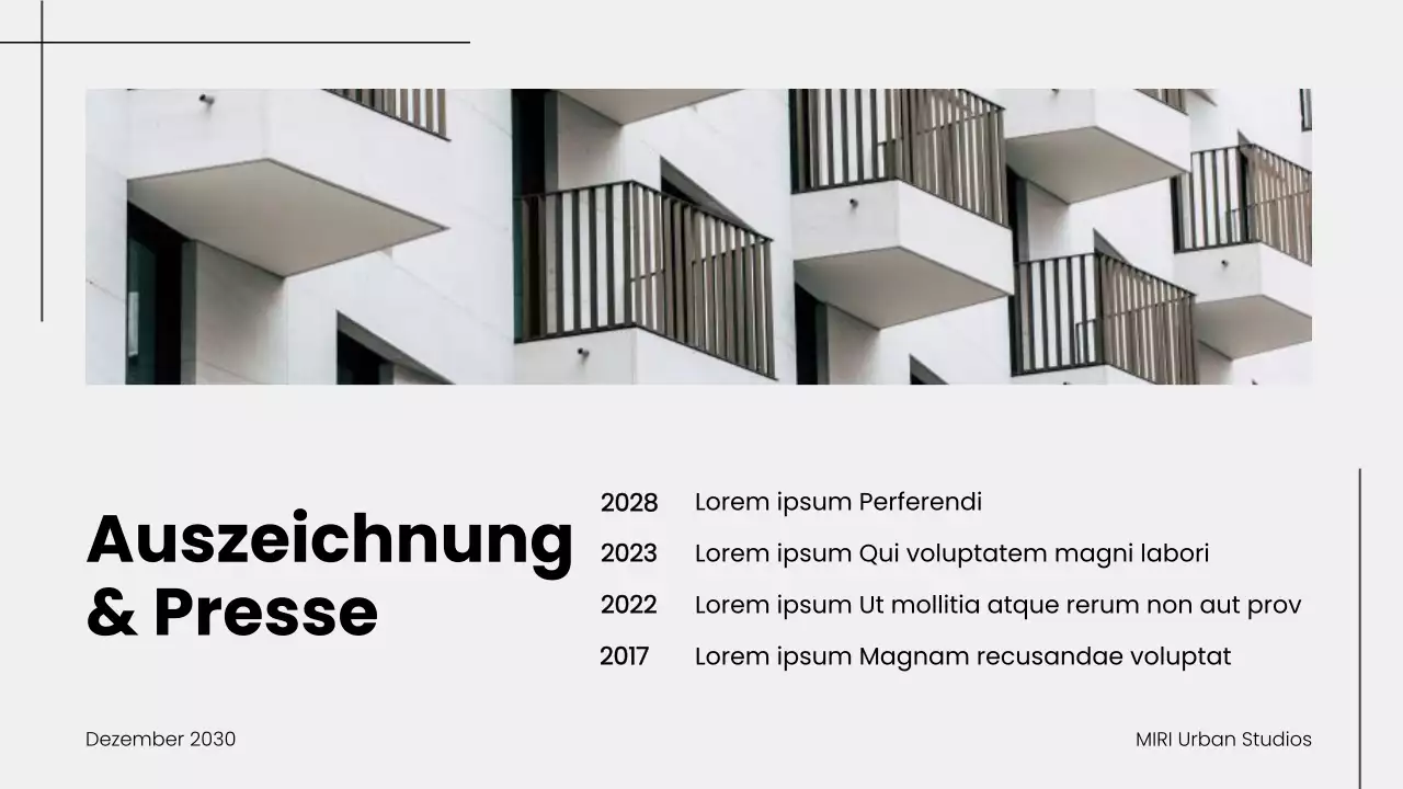 Präsentation des Architekturportfolios