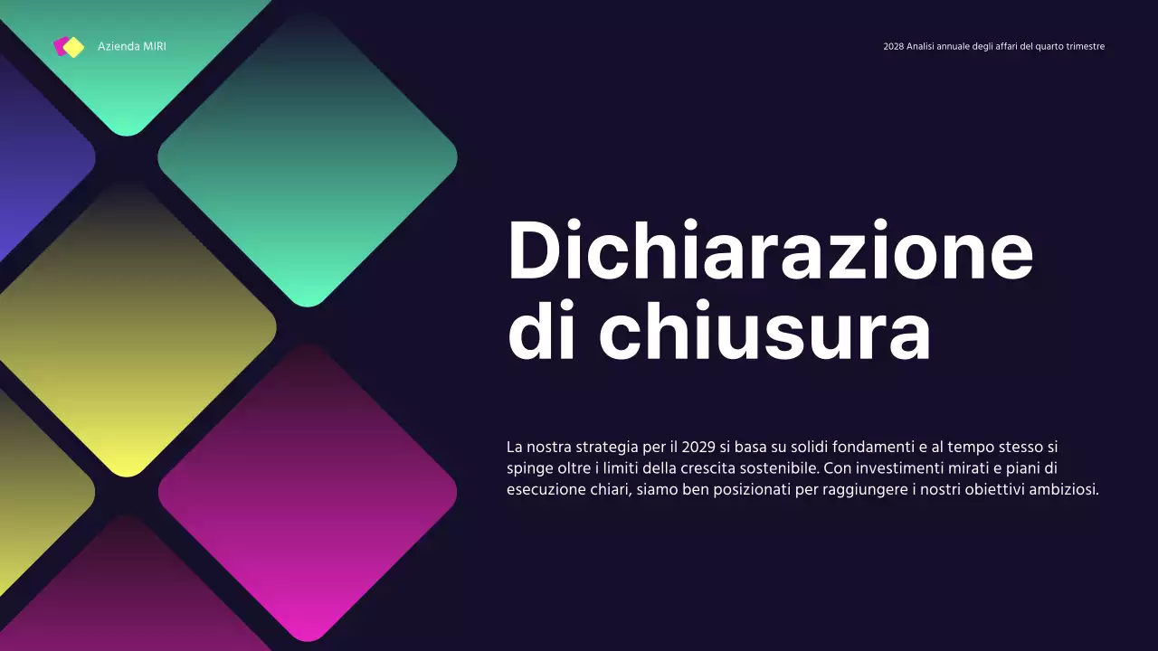 relazione d'affari moderna di colore blu scuro