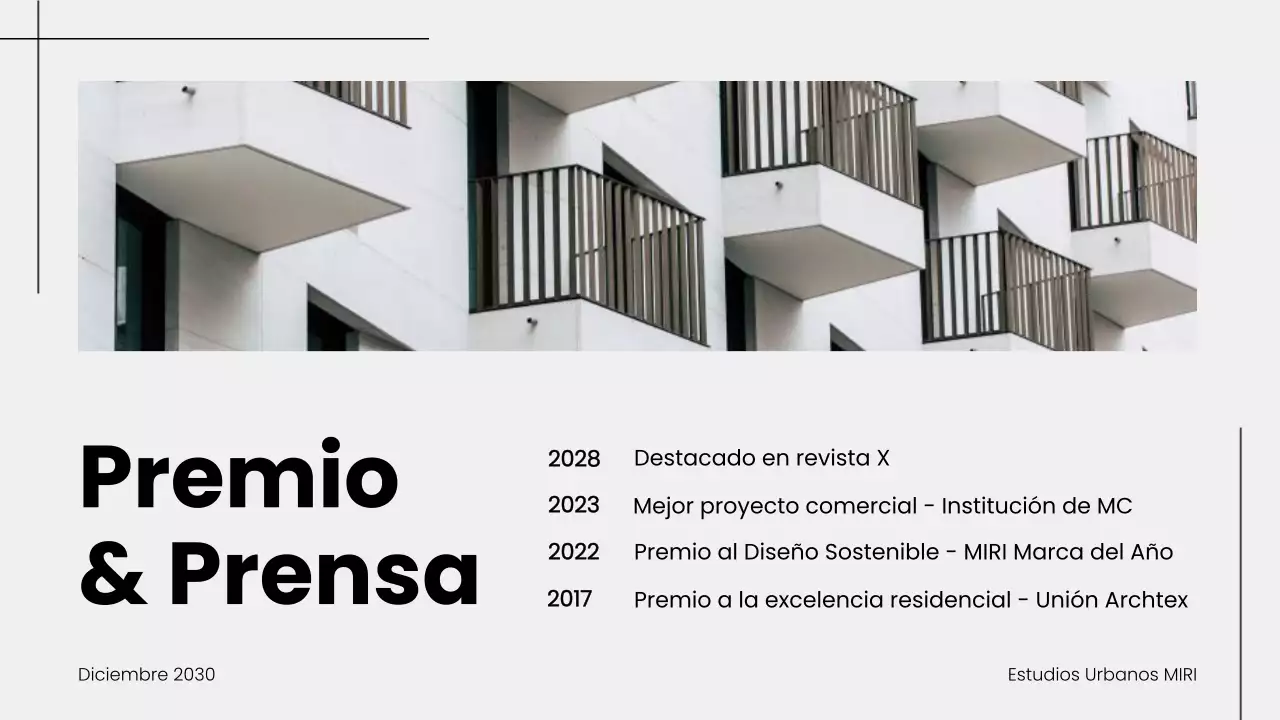 Presentación de la cartera de arquitectura