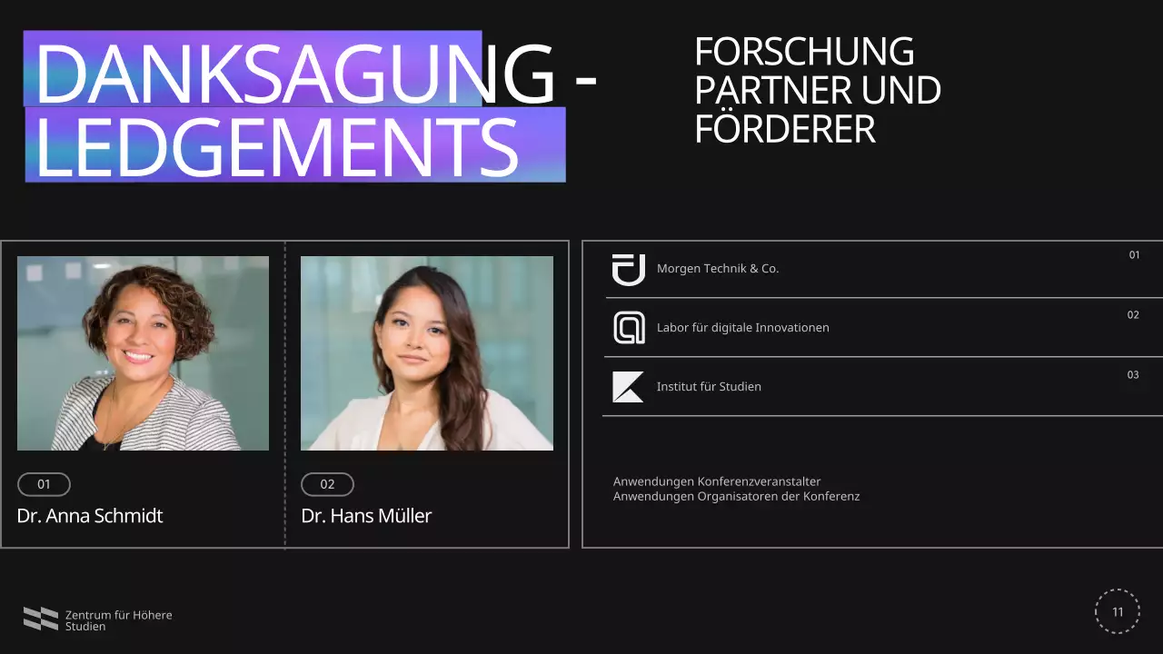 Blau Violett Schwarz Moderne Konferenzankündigung