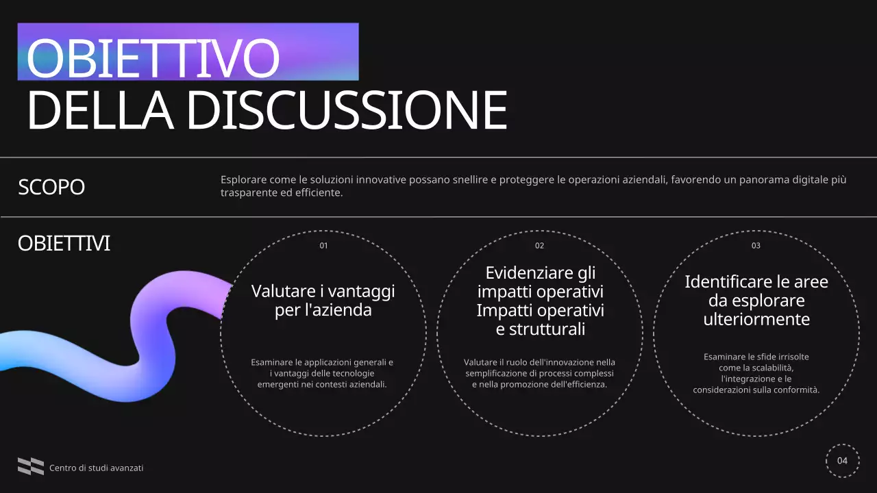 Blu Viola Nero Annuncio di conferenza moderna