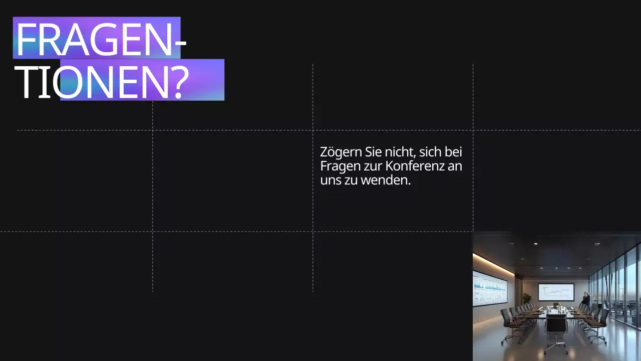 Blau Violett Schwarz Moderne Konferenzankündigung