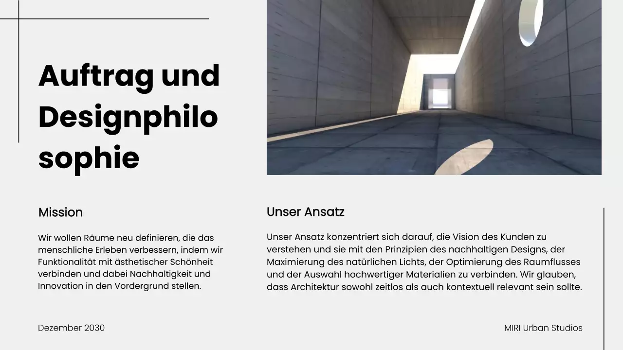 Präsentation des Architekturportfolios