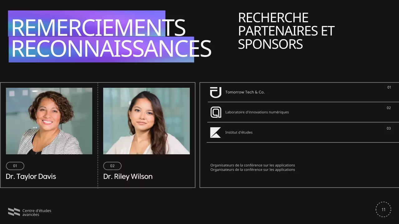 Bleu violet noir Annonce de conférence moderne