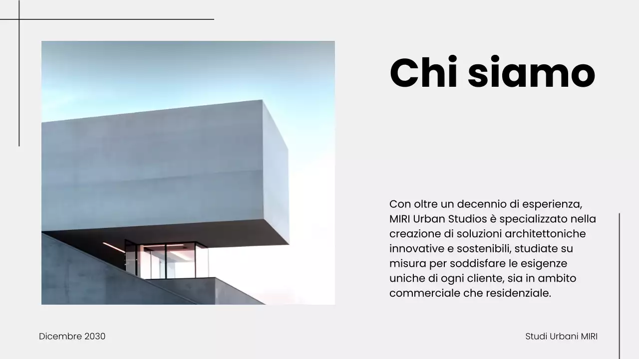 Presentazione del portafoglio di architettura