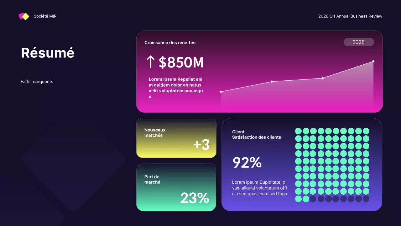 rapport d'activité moderne bleu foncé