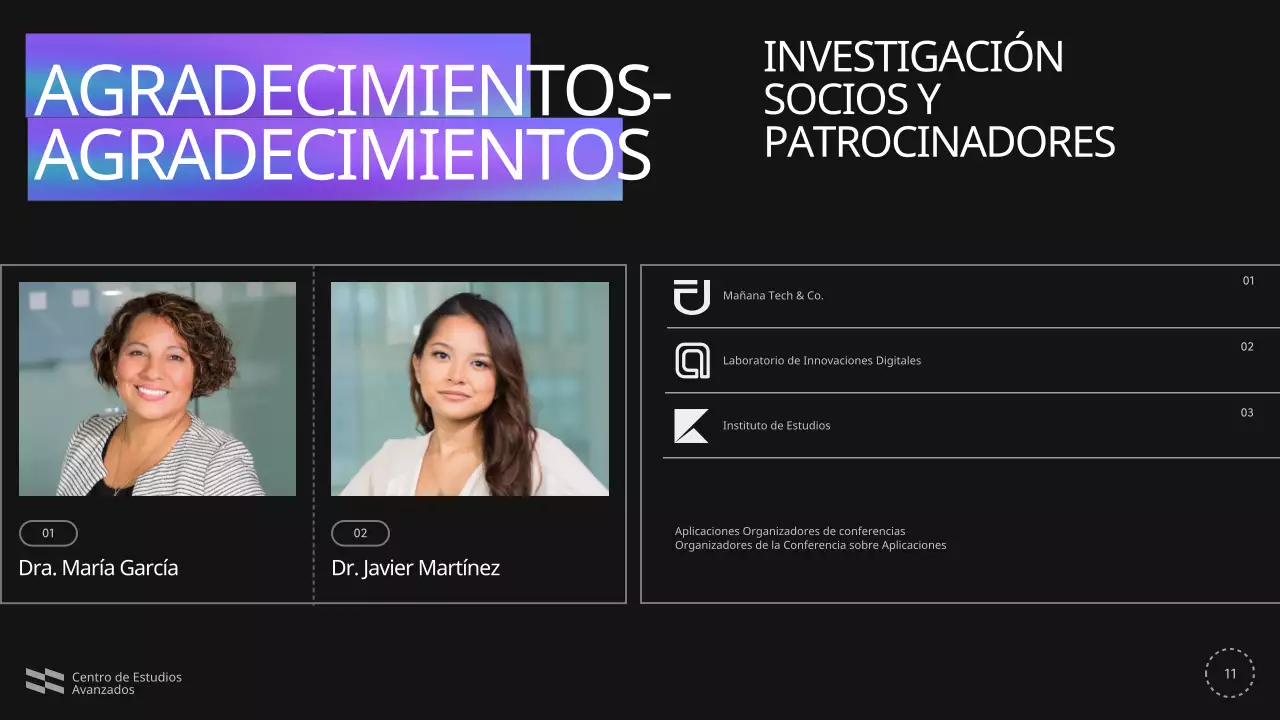 Azul Violeta Negro Conferencia Moderna Anuncio