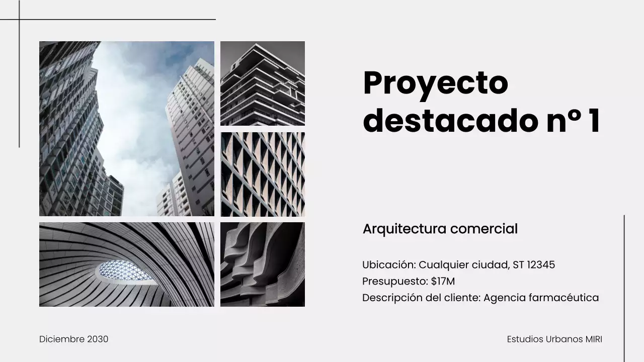 Presentación de la cartera de arquitectura