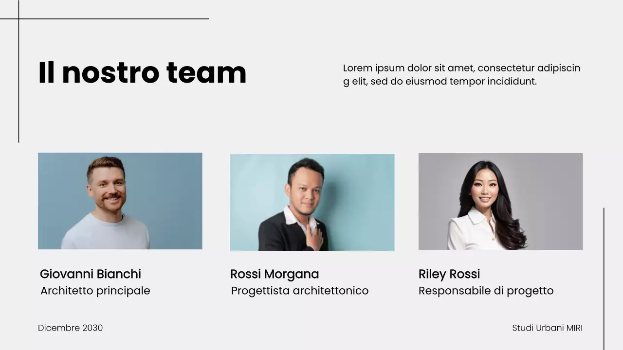 Presentazione del portafoglio di architettura