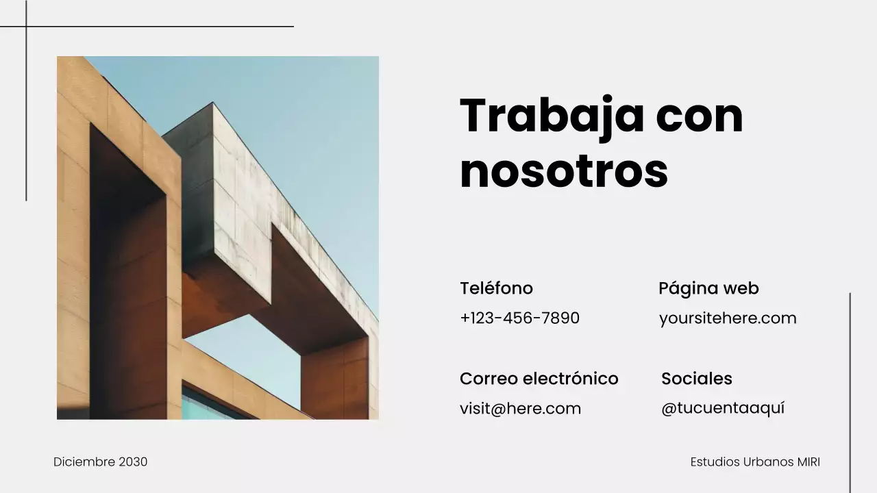 Presentación de la cartera de arquitectura