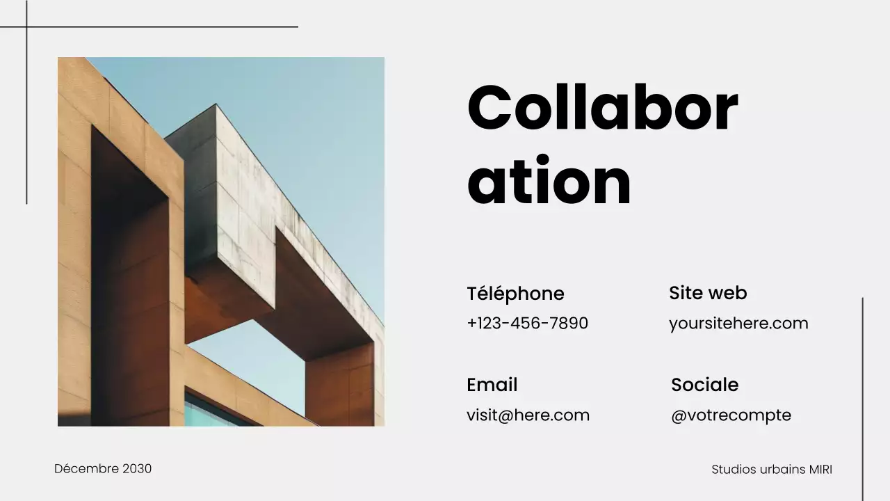 Présentation d'un portfolio d'architecture