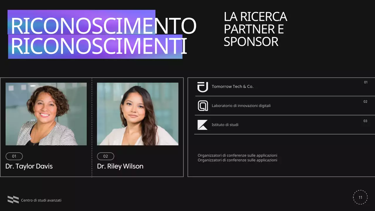 Blu Viola Nero Annuncio di conferenza moderna