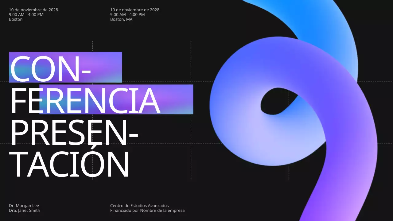 Azul Violeta Negro Conferencia Moderna Anuncio