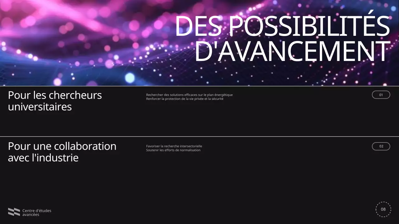 Bleu violet noir Annonce de conférence moderne